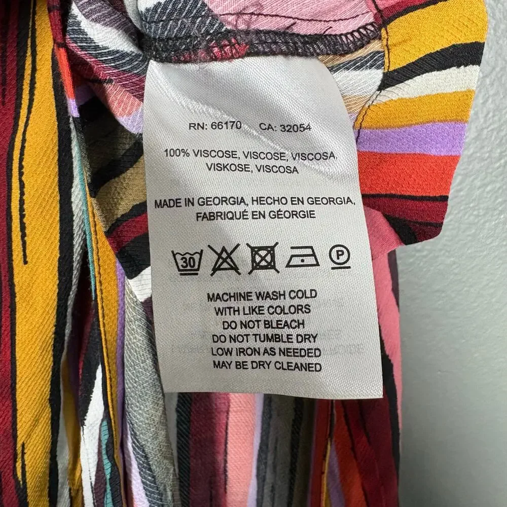 Free People Women's Ruby Colorful Striped Tunic Top - Size Small - Boho Festival